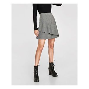 NWT Zara double layer knitted skirt